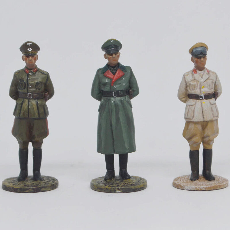 1/72 3Pcs/Set Alloy German General Officer Soldier Model Rommel Alloy Soldier