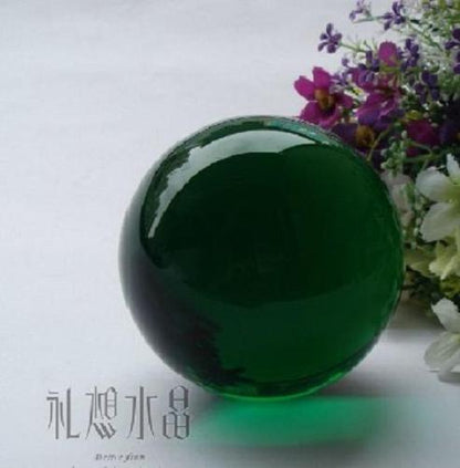Asian Rare Glass Quartz Green Magic Crystal Healing Ball Sphere 40mm+Stand