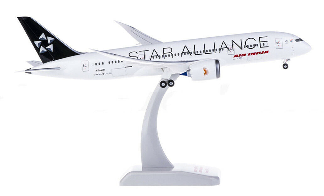 1:200 28CM Hogan AIR INDIA STAR ALLIANCE BOEING 787-8 Airplane ABS Plastic Model