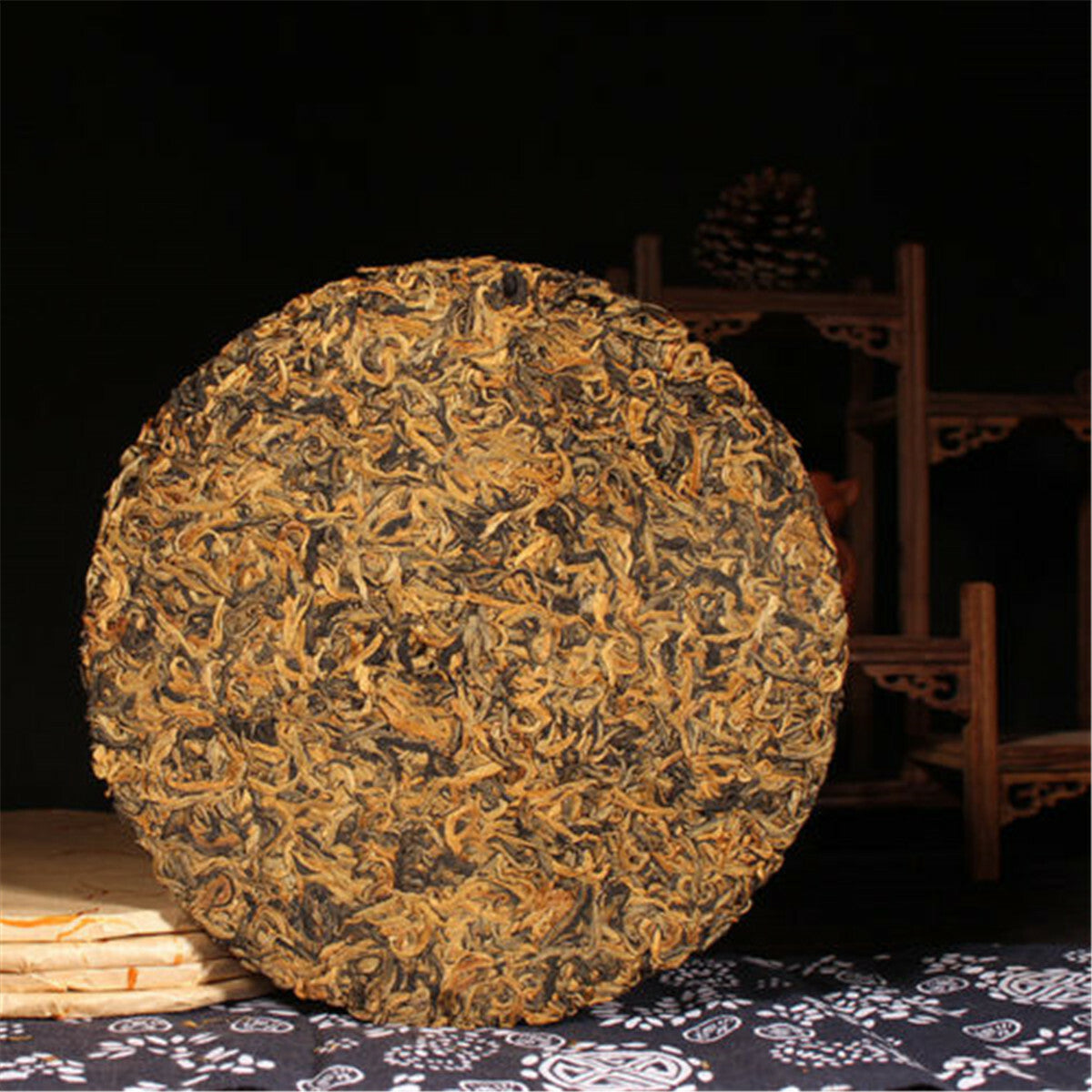 100g Yunnan High Grade Black Tea Mini Cake Premium Gold Buds Dianhong Health Top