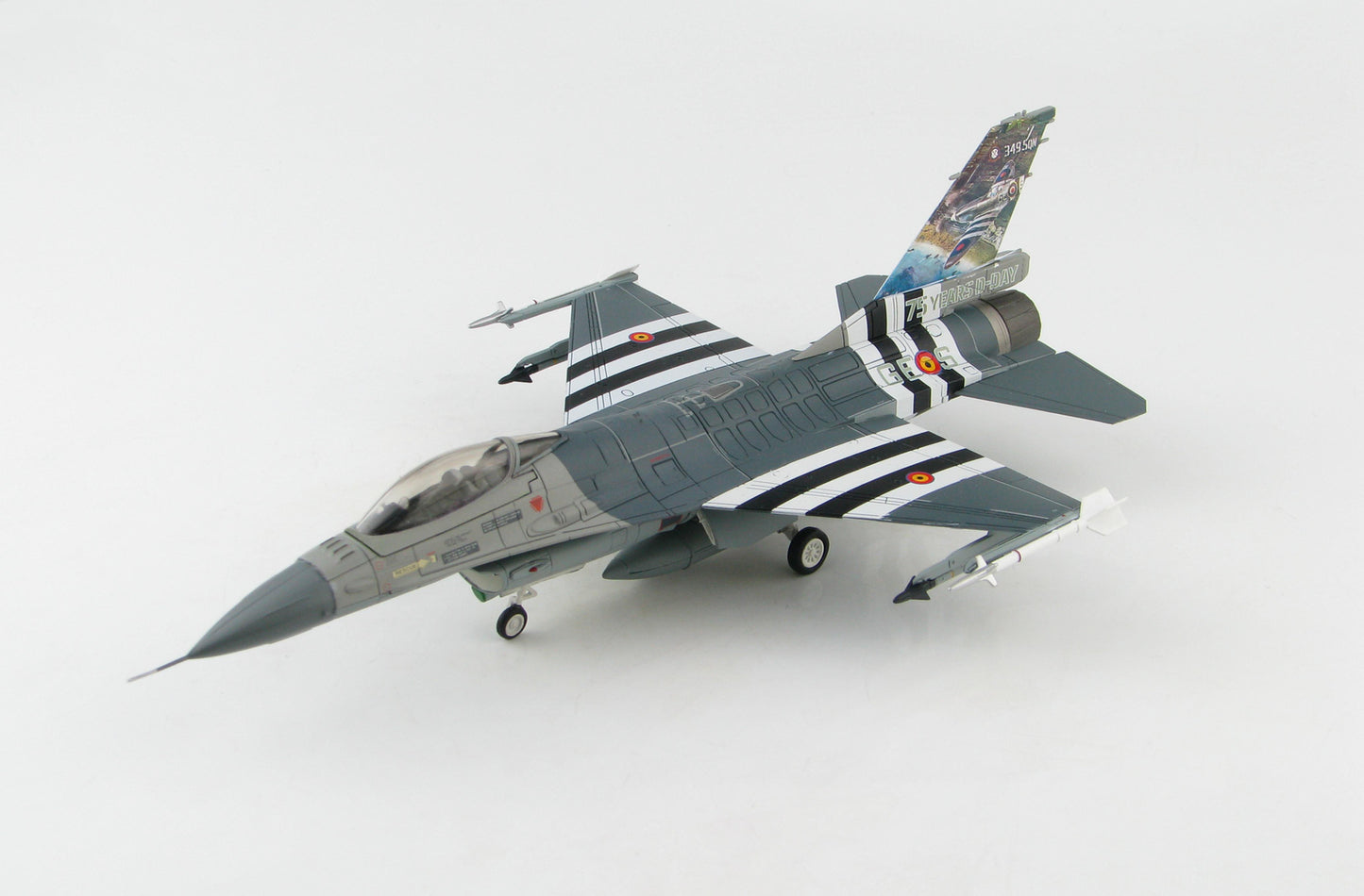 HM Lockheed F-16AM "75 Years D-Day"FA-124 349 Sqn. Belgian 1/72 diecast model