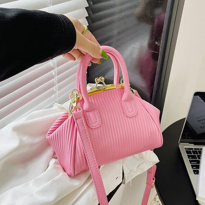 Pleated Handbag with Handle Shoulder Bag Women Clutch Purses Crossbody Bag