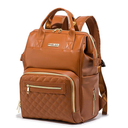 PU Mummy Bag Multi-function Maternity Package Mummy Backpack Stroller