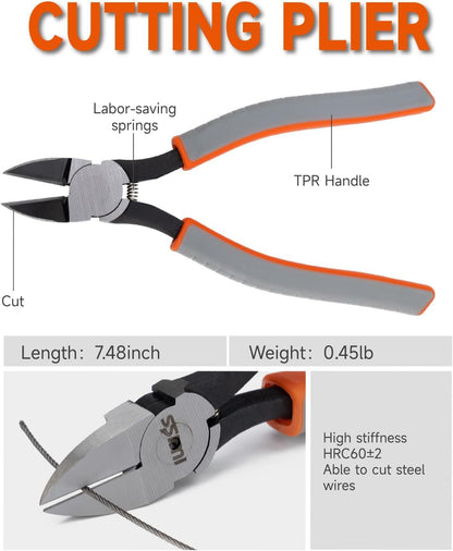 IWISS Electrician Tool Set Adapts to 6-pin 8-pin Rj45 Jacks for Home Maintenance