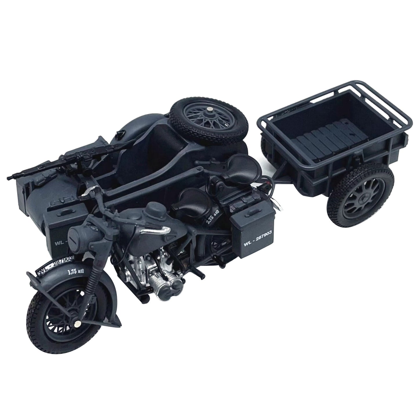 1/24 Scale WWII German Army For BMW R75 1939-1945 Motorcycle Finished Model Toy
