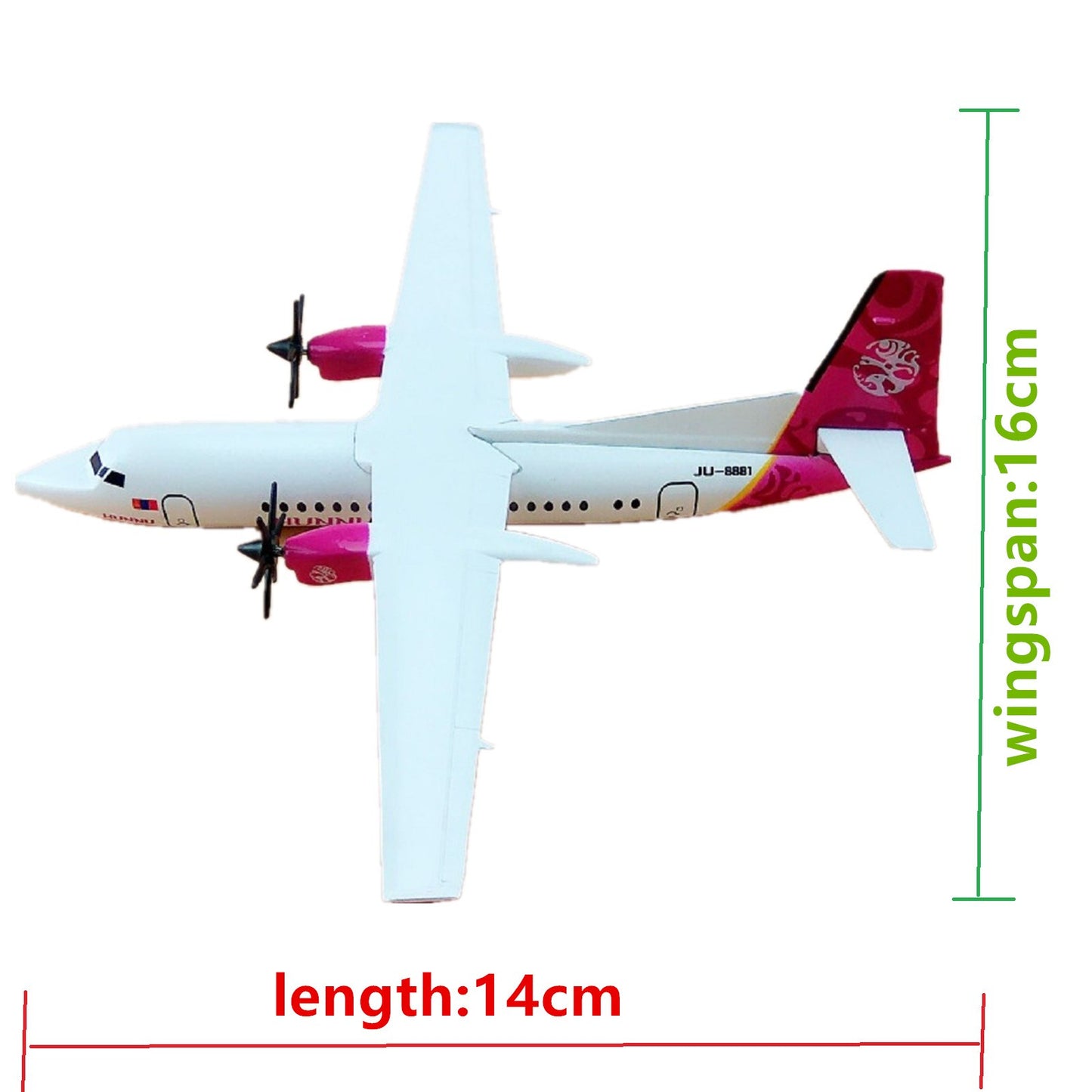 1/400 16cm Aircraft Mongolia Hunnu Fokker F50 FK-50 Alloy Plane Model Collection