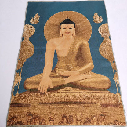 36" Tibet Tibetan Cloth Silk Buddhism Sakyamuni Buddha Tangka Thangka Mural
