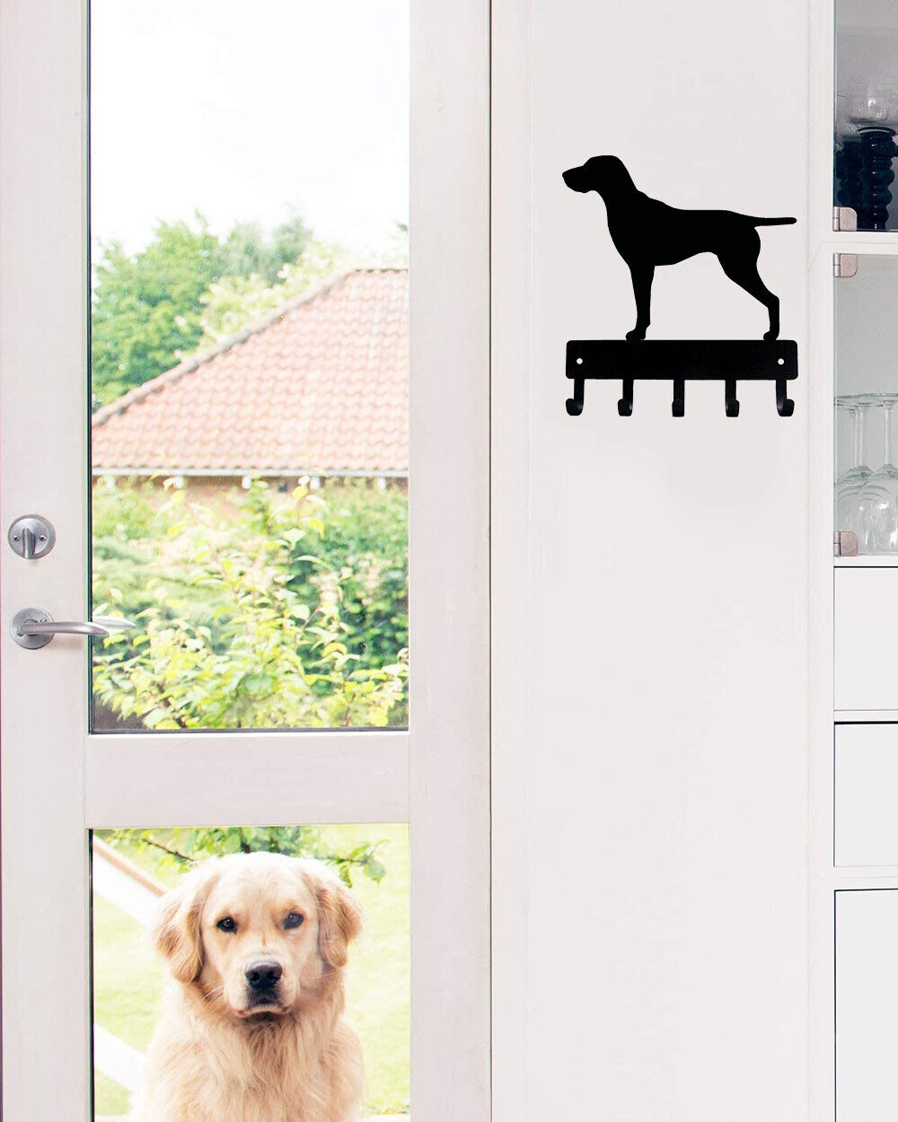 German Shorthaired Pointer Dog - Key Hooks & Keychain Holder - Metal Wall Art