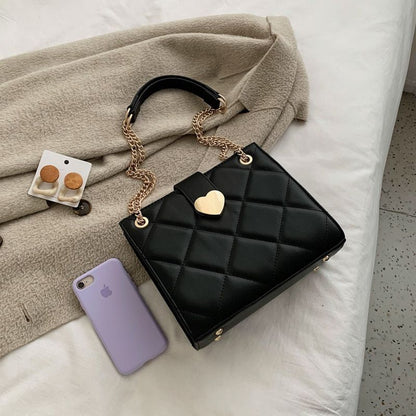Crossbody Bags Synthetic Leather Shoulder Messenger Bag Chain Purse 19*9*22 CM