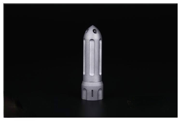 Titanium Alloy Rocket Shape Pill Case Holder Container Keychain Necklace Pendant