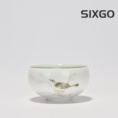 1pc handpainted tea cup LuoHan cup of tea 95ml master cup Chinese kungfu teacup