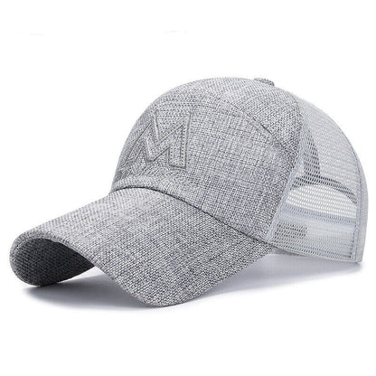 Unisex Mesh Breathable Long Brim Baseball Cap Adjustable Sunscreen Casual Hat*