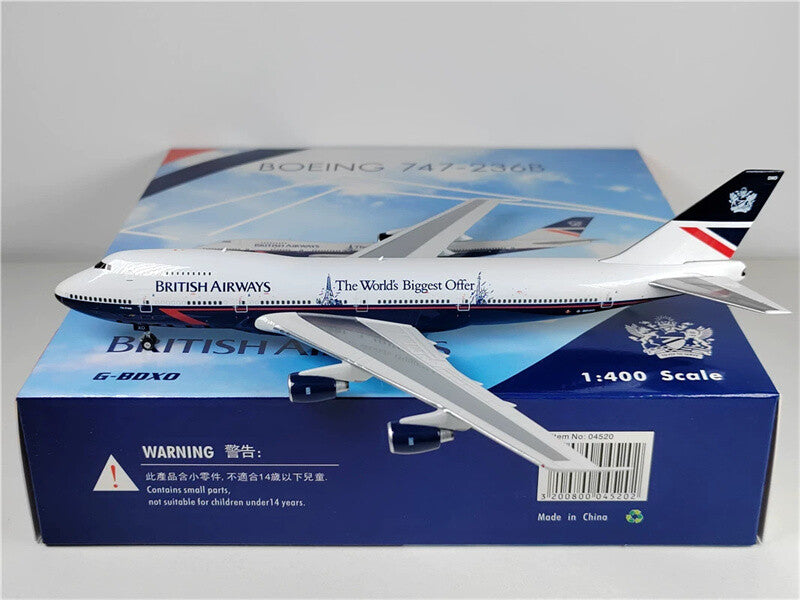 Phoenix BRITISH AIRWAYS for Boeing 747-236B G-BDXO 1:400 plane Pre-built Model