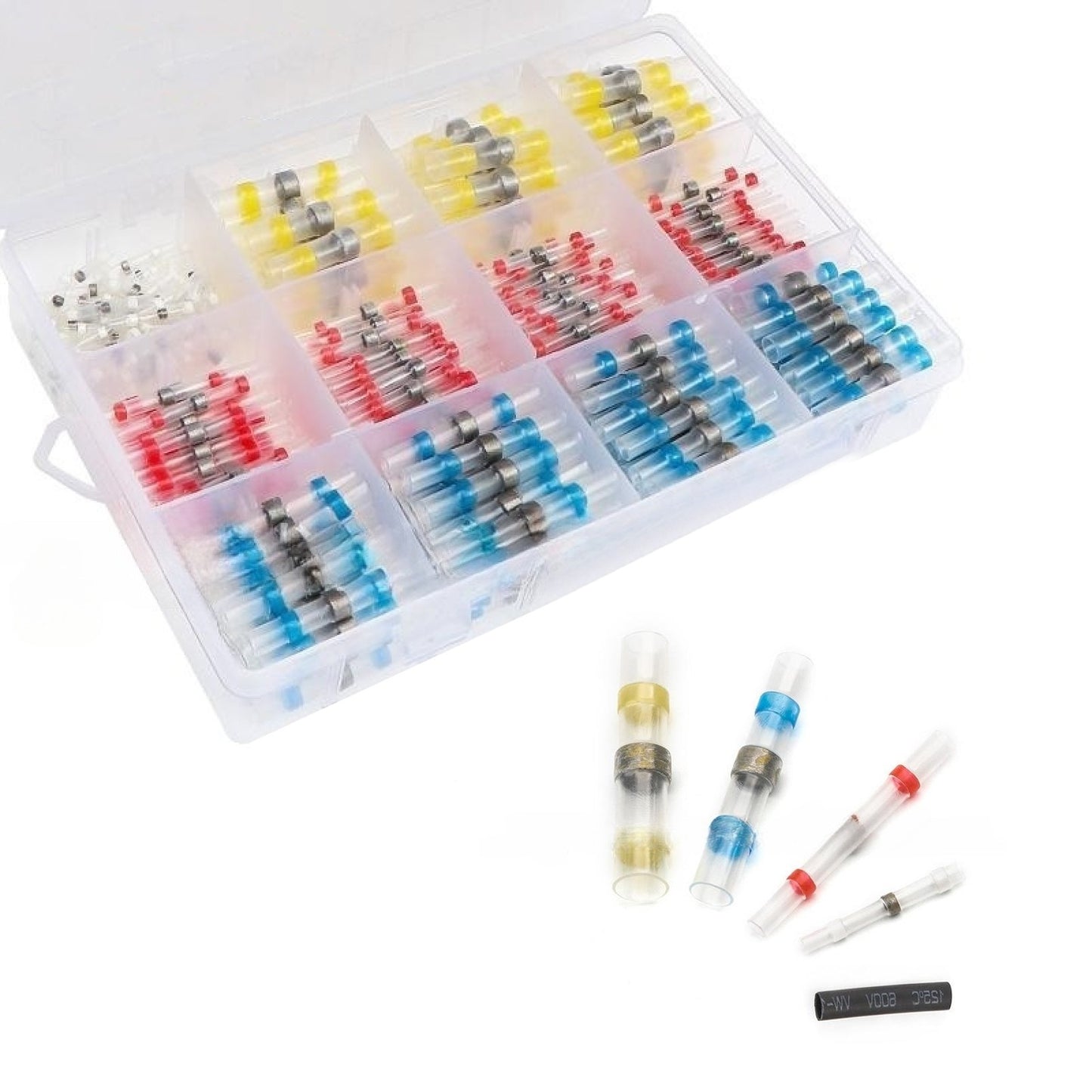 500PCS Waterproof Solder Sleeve Seal Heat Shrink Butt Wire Connectors Terminals