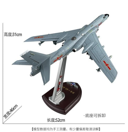 1:68 52CM H-6K Strategic Bomber Fighter Plane Diecast Military Aircraft Model