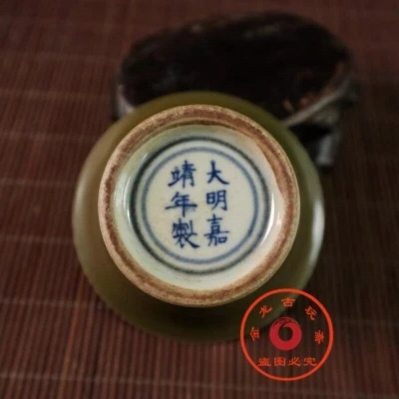 Jingdezhen Imitate Antique Porcelain Tea Goblet Retro Style Collection Decor