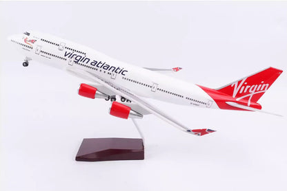1:150 47CM Virgin Atlantic BOEING 747-400 Airplane Landing Gear Resin Model