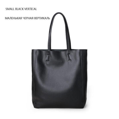 Genuine Leather Bag Big Tote Cowhide Handbag Shoulder Purse 32*11*40/28*10*34 CM