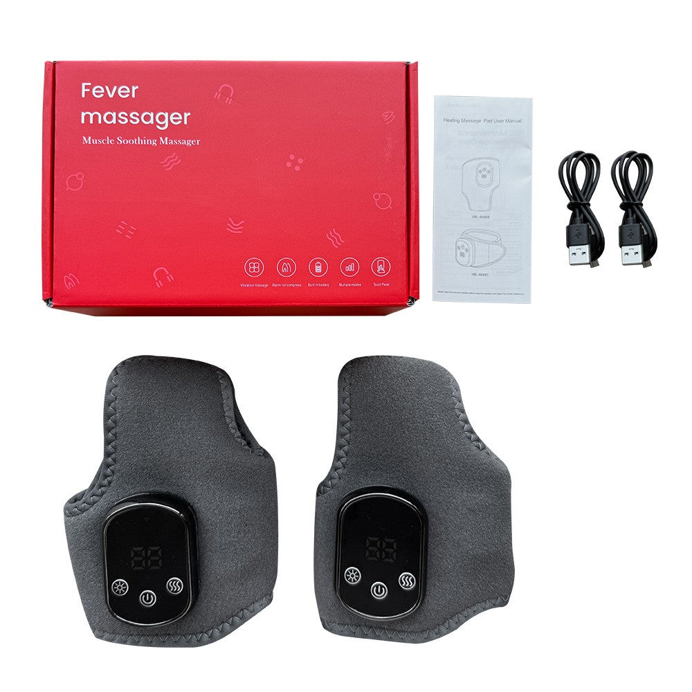 Electric Foot Ankle Vibration Massager Pain Relief infrared Hot Compress Therapy