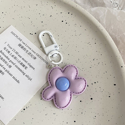 Colored Flower Keychain Heart Flower Bag Pendant DIY Candy Color Key Chains