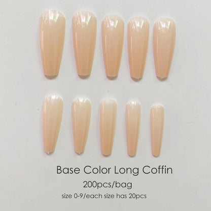 False Nail Tips 240Pcs XXL Square Full Covers Luxury Gel Press On Manicure Tools