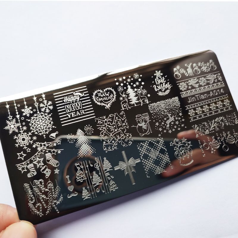 Nail Art Tool Metal Snowflake Flower DIY Stamping Plates Printing Stencil 6x12cm