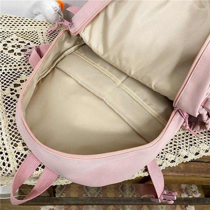 Women Large Capacity Backpack Waterproof Nylon Schoolbag College Laptop Backpack