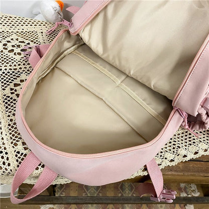 Women Large Capacity Backpack Waterproof Nylon Schoolbag College Laptop Backpack