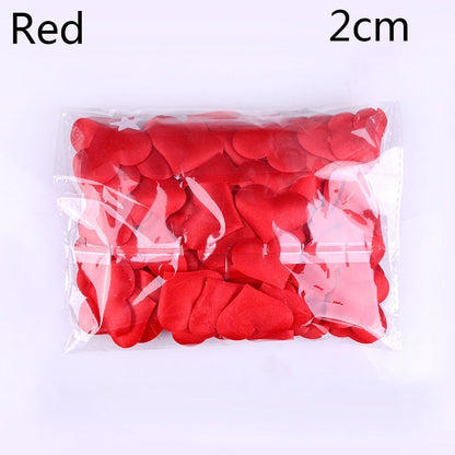 Wedding Party Decoration 100Pcs Padded Fabrics Throwing Petals Love Heart Decors