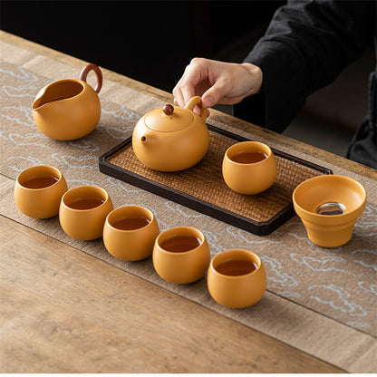 Complete Tea Set Handmade Real Yixing Zisha Clay Tea Pot Cup Tea Filter Fair Cup