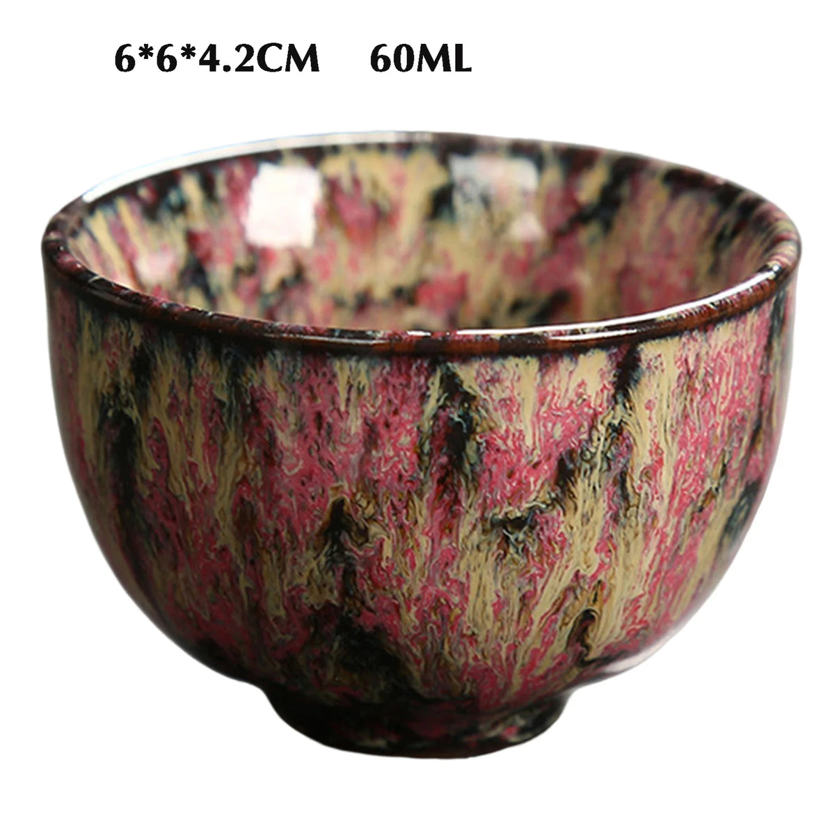 60ml Ceramic Tea Cup Espresso Coffee Colorful Chinese Ceramic Beer Hot Drinks