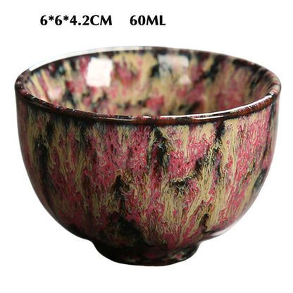 60ml Ceramic Tea Cup Espresso Coffee Colorful Chinese Ceramic Beer Hot Drinks