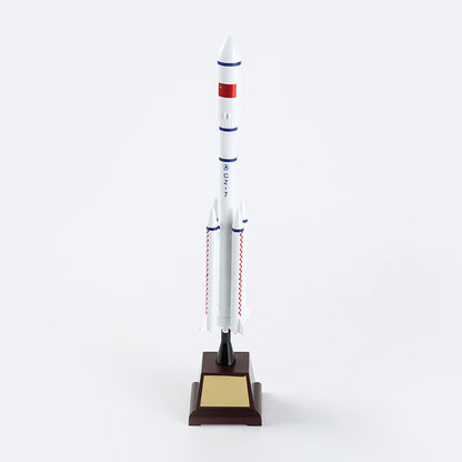1/200 CZ-7 Long March 7 Rocket Model Simulation Alloy Spacecraft Scene Display b