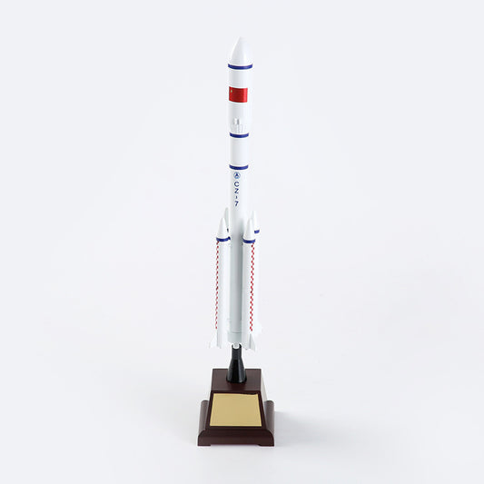 1/200 CZ-7 Long March 7 Rocket Model Simulation Alloy Spacecraft Scene Display b