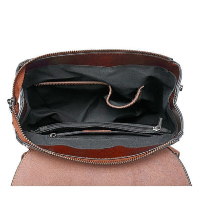 Genuine Leather Backpack Rucksack Crossbody Shoulder Messenger Bags 28*11*31 CM