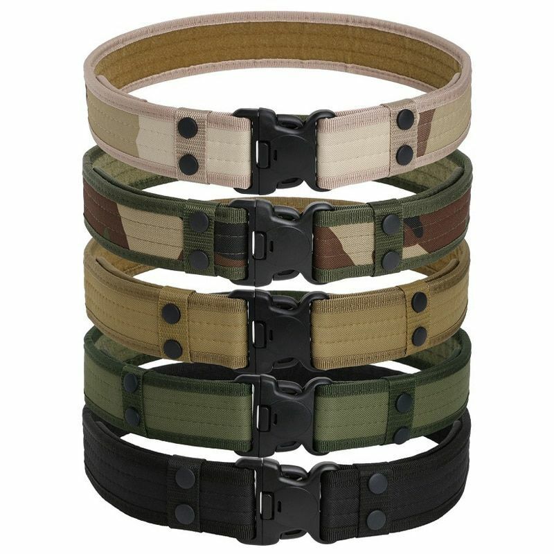 Combat Belts Army Style Quick Release Tactical Canvas Waistband Outdoor Hunting