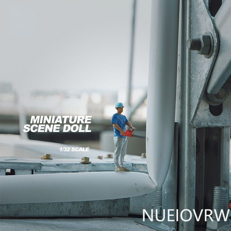 1/32 Worker Micro Figure Model Miniature Model Scene Display Prop Model