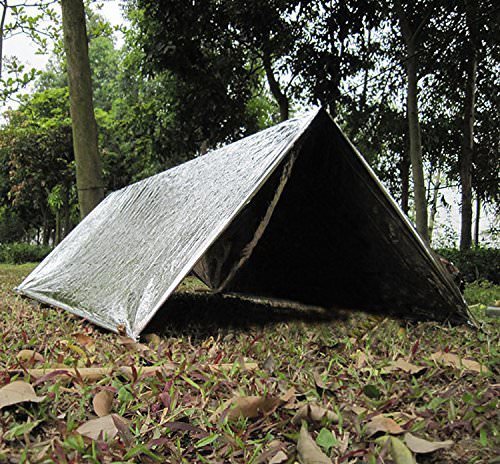 Single Person Mylar Emergency Tent Shelter - 8 Feet by 3 Feet