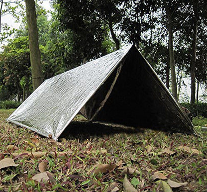 Single Person Mylar Emergency Tent Shelter - 8 Feet by 3 Feet