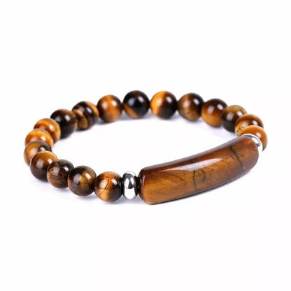 Tiger Eye Beads Bracelet Adjustable Bangle Unisex Jewelry Gift Wristband Jewelry