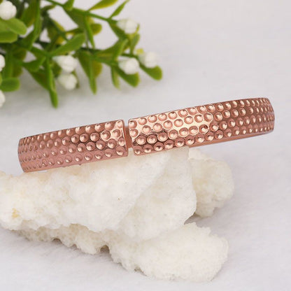 Pure Red Copper Handmade Engraved Bangle for Women
