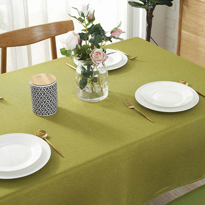 New Solid Oilproof Waterproof Tablecloth Rectangular Tea Table Cloth Home Decor