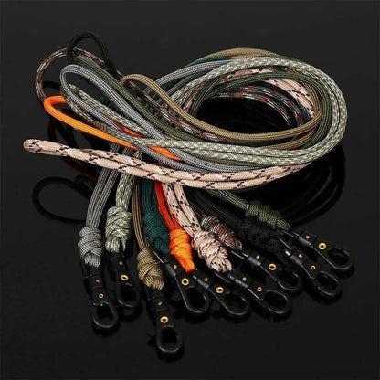 46CM 1 PC Paracord Keychain Lanyard Metal Triangle Buckle Outdoor Cord Carabiner