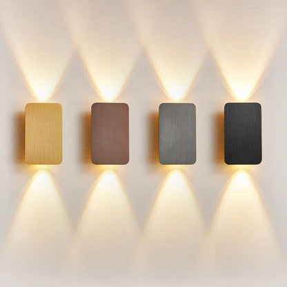 Wall Lamp 6W LED Modern Simple Indoor Decor Brushed Gold Black Double Head Light