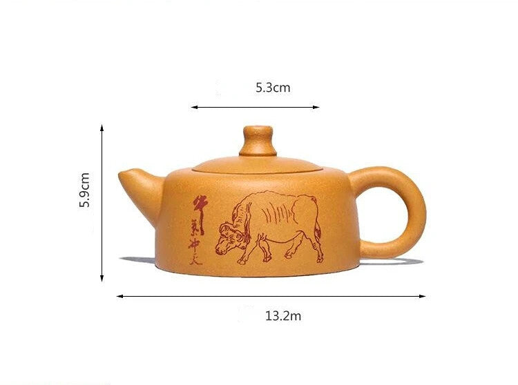 180ml Buddhist Scriptures Yixing Purple Clay Teapot Capacity Kettle Puer Tea Set