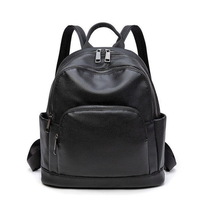 Backpack Soft Leather Large Bag Traveling Laptop Bags Polyester Hasp Zipper 1 PC