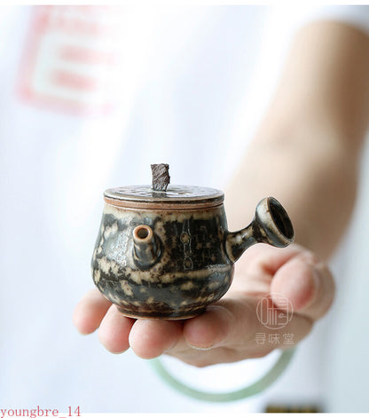 Fingertip Teapot Mini Teapot Kiln Glazed Rough Pottery Creative Handmade Tea Set