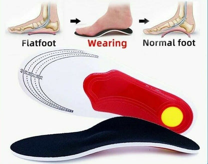 Orthotic Gel High Arch Support Insoles Pad Flat Feet Orthopedic Shoe Care Insert