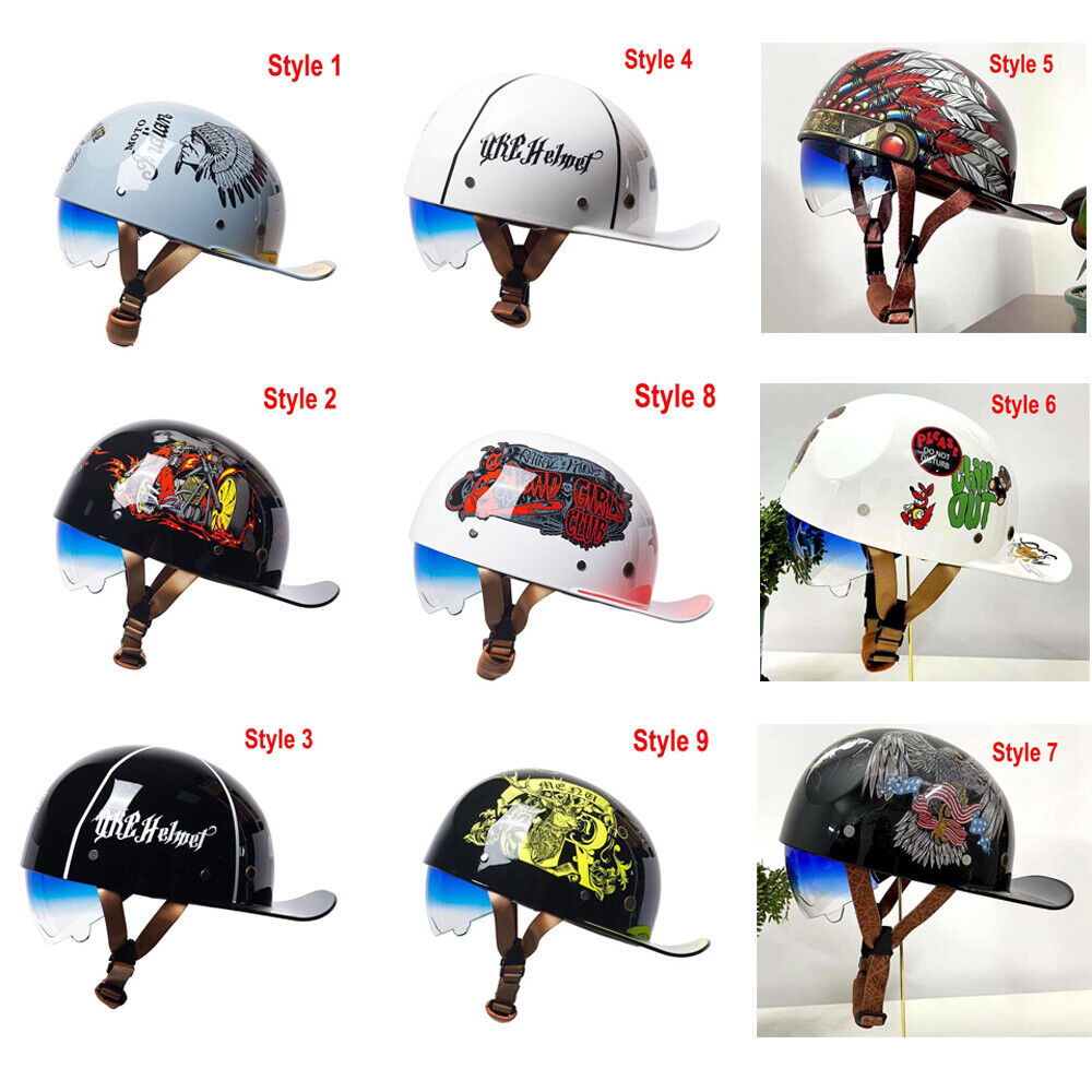 On-Road Motorcycle Helmet Vintage Half Helmet Men Women Motorcycle Duck Helmet