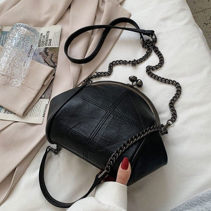 Two Straps Shell Lock Bag Bags Women Shoulder Crossbody Bags PU Women's Handbags